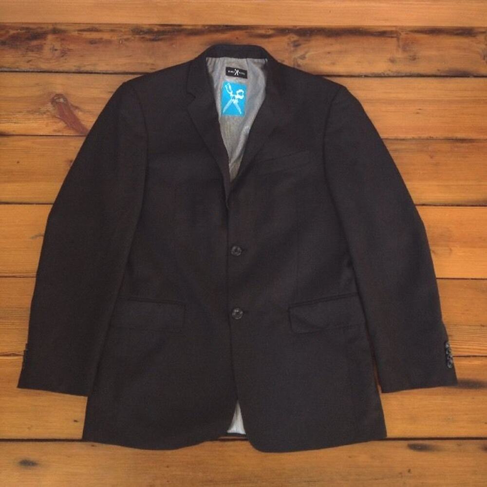 Marc Ecko Black Polyester Rayon Blend Suit Jacket Blazer S38 40" Chest